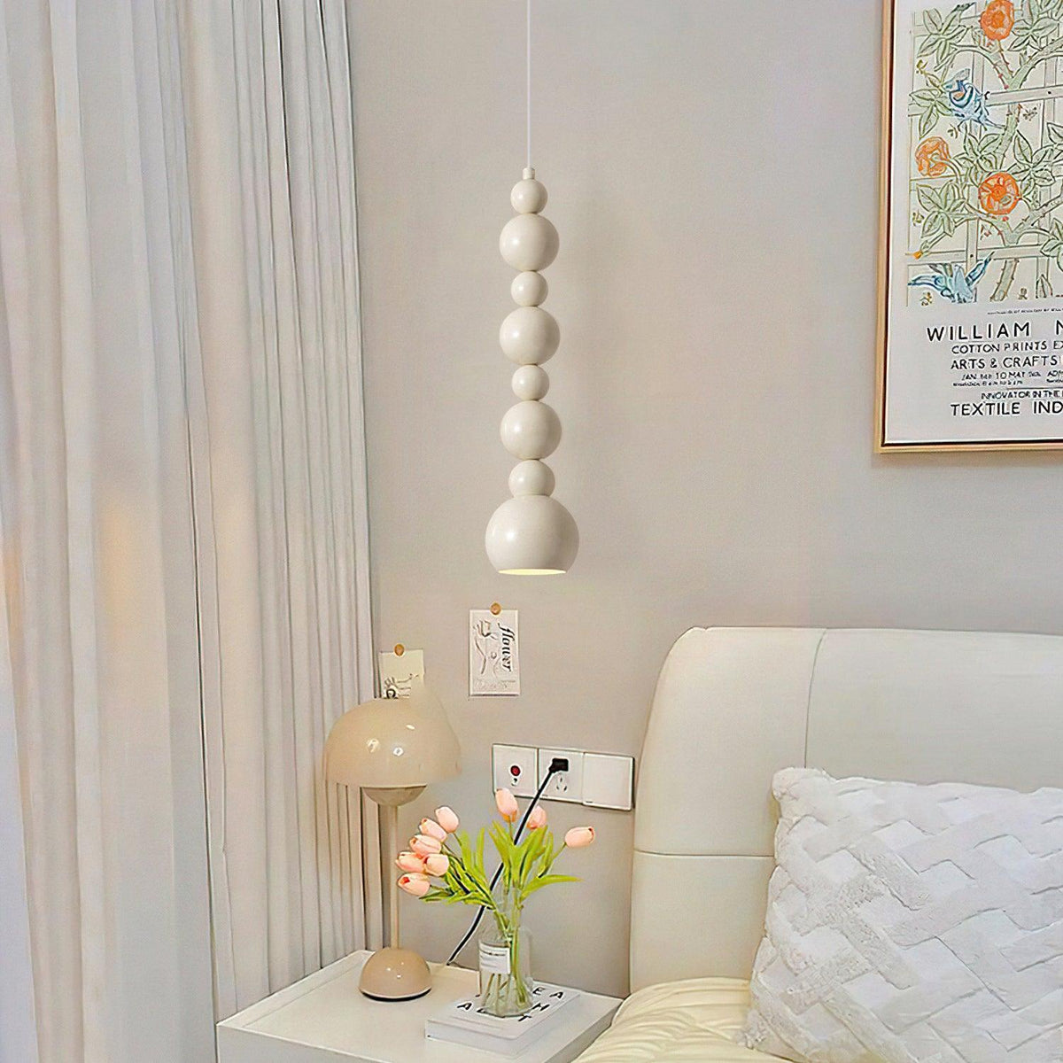 Solena Lámparas Colgantes Beige Artístico