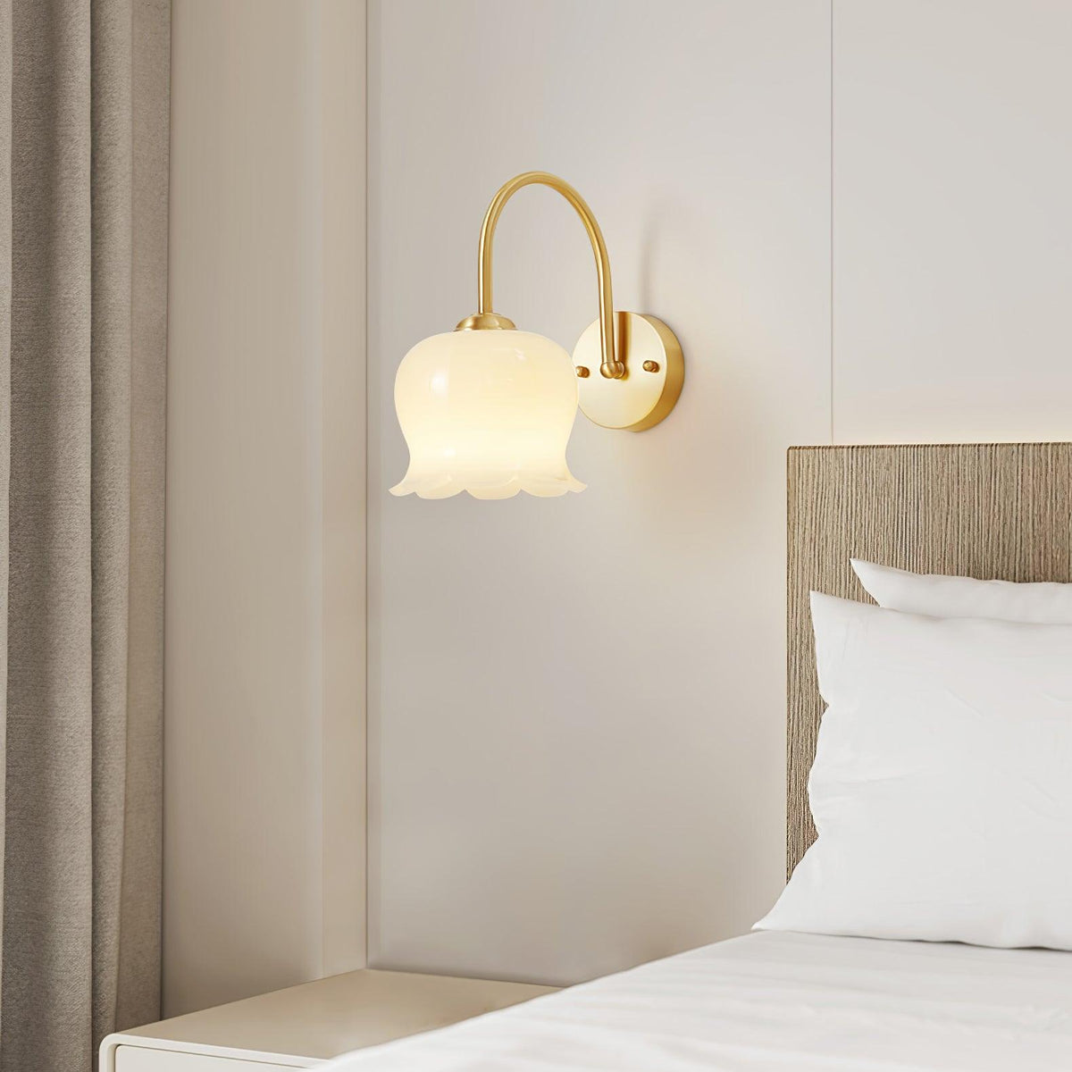 Avcarora aplique de pared Premium nórdico de latón y vidrio