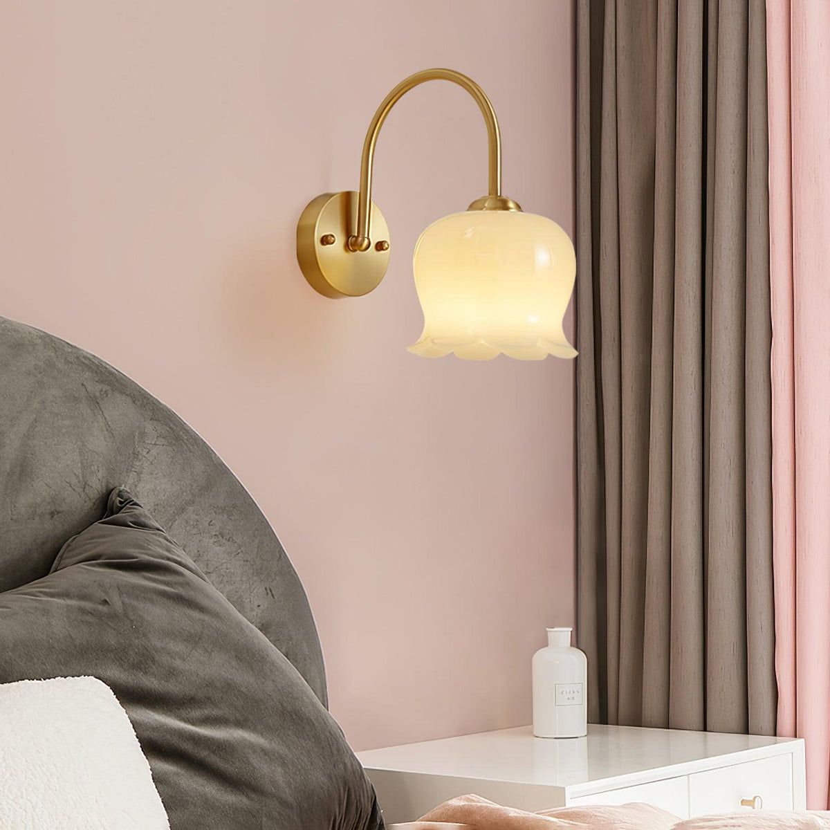Avcarora aplique de pared Premium nórdico de latón y vidrio