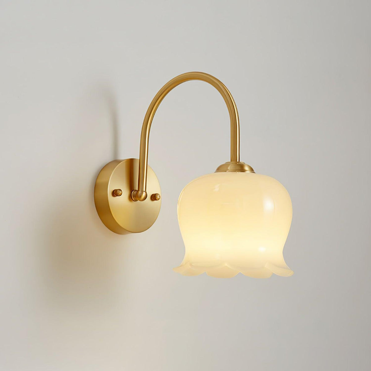 Avcarora aplique de pared Premium nórdico de latón y vidrio