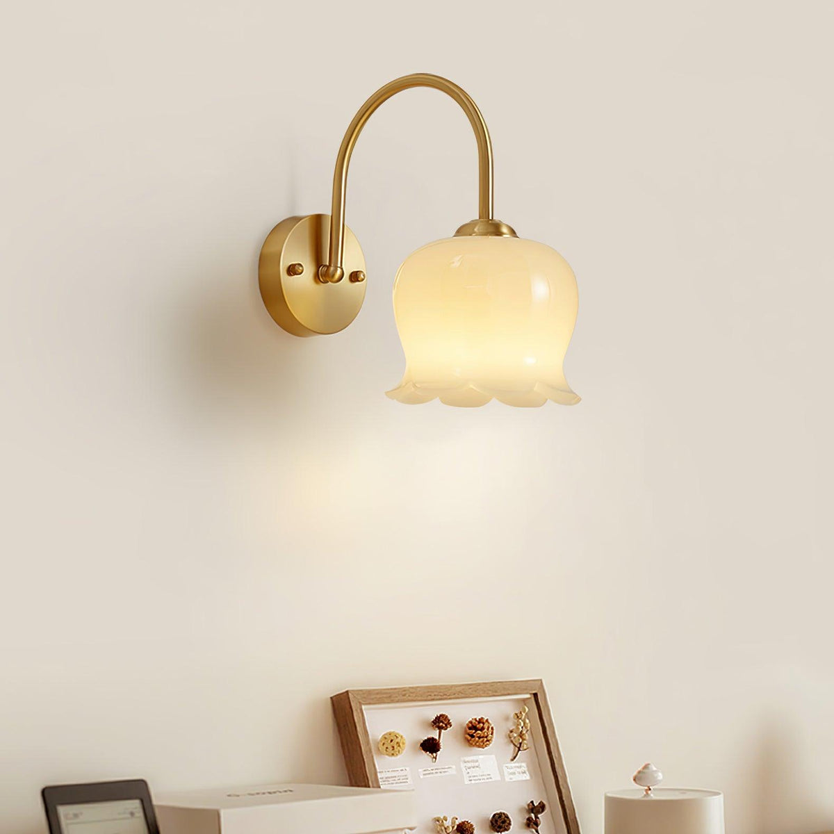 Avcarora aplique de pared Premium nórdico de latón y vidrio