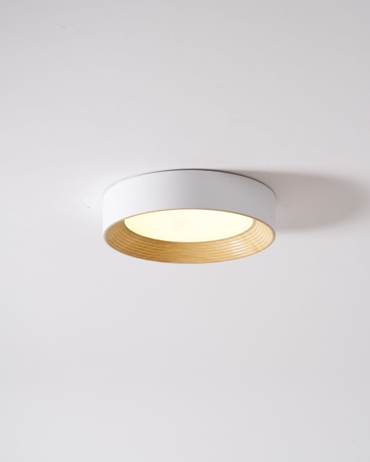Elvirelle lámpara de techo anillo de madera minimalista regulable
