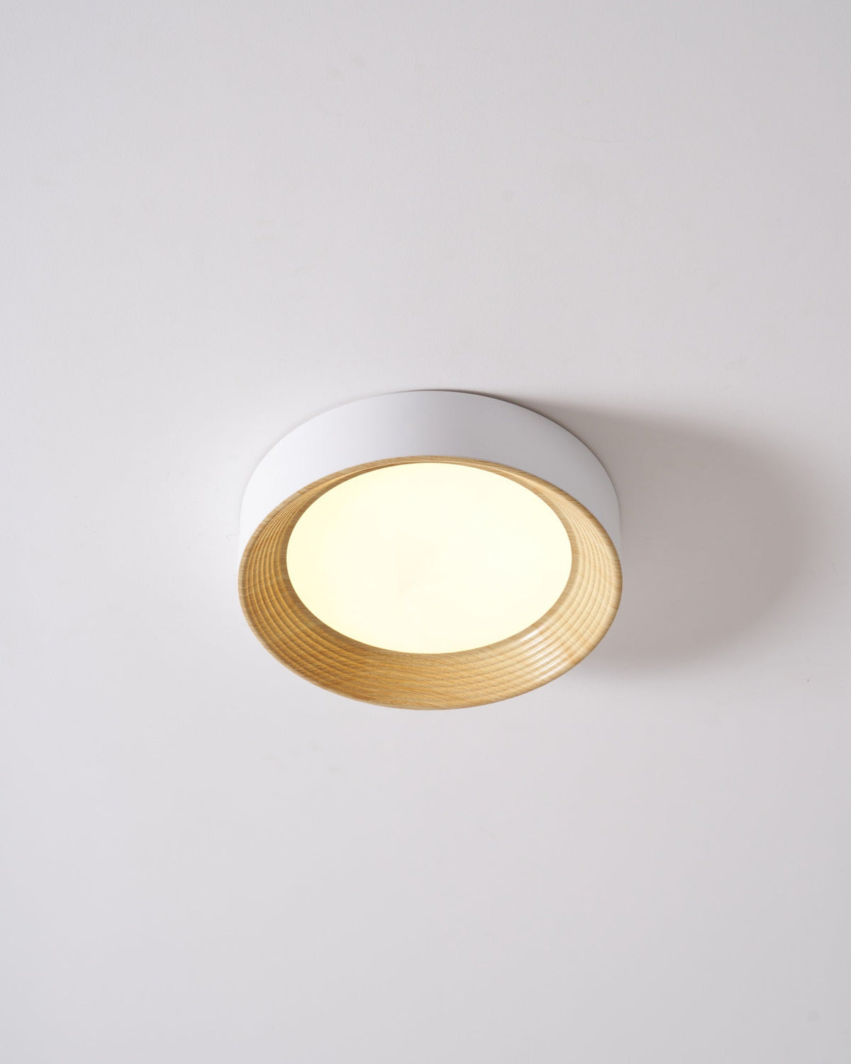 Elvirelle lámpara de techo anillo de madera minimalista regulable