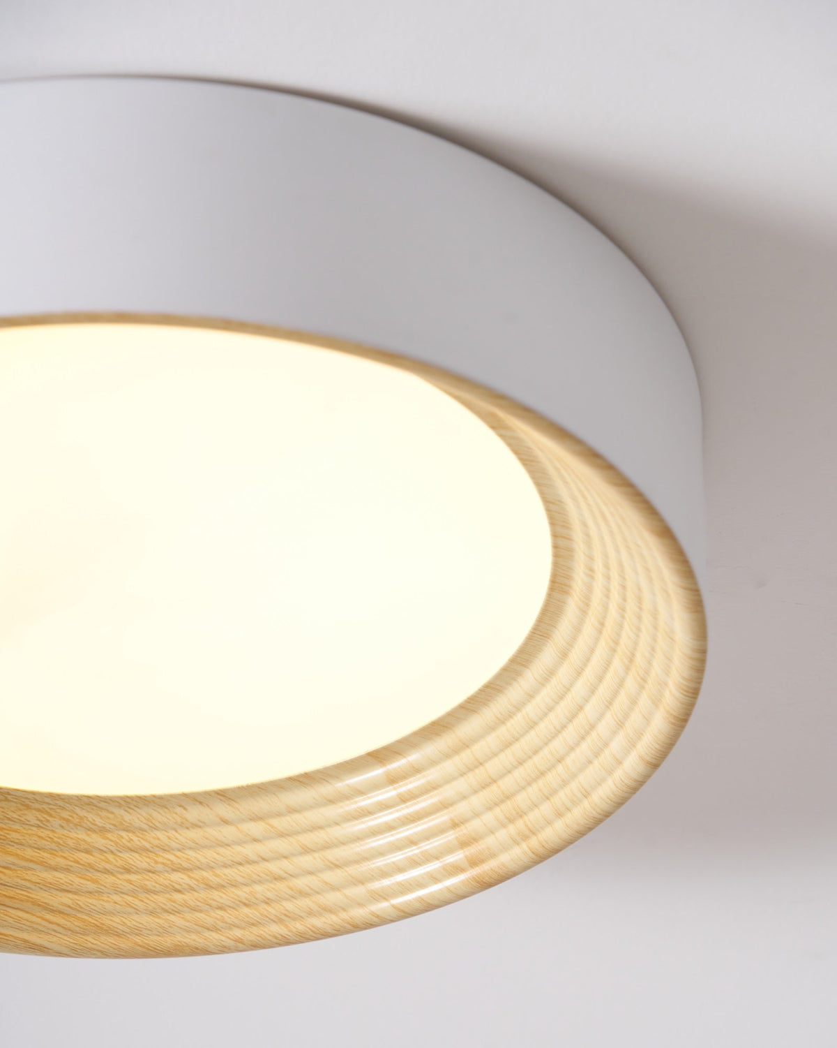 Elvirelle lámpara de techo anillo de madera minimalista regulable