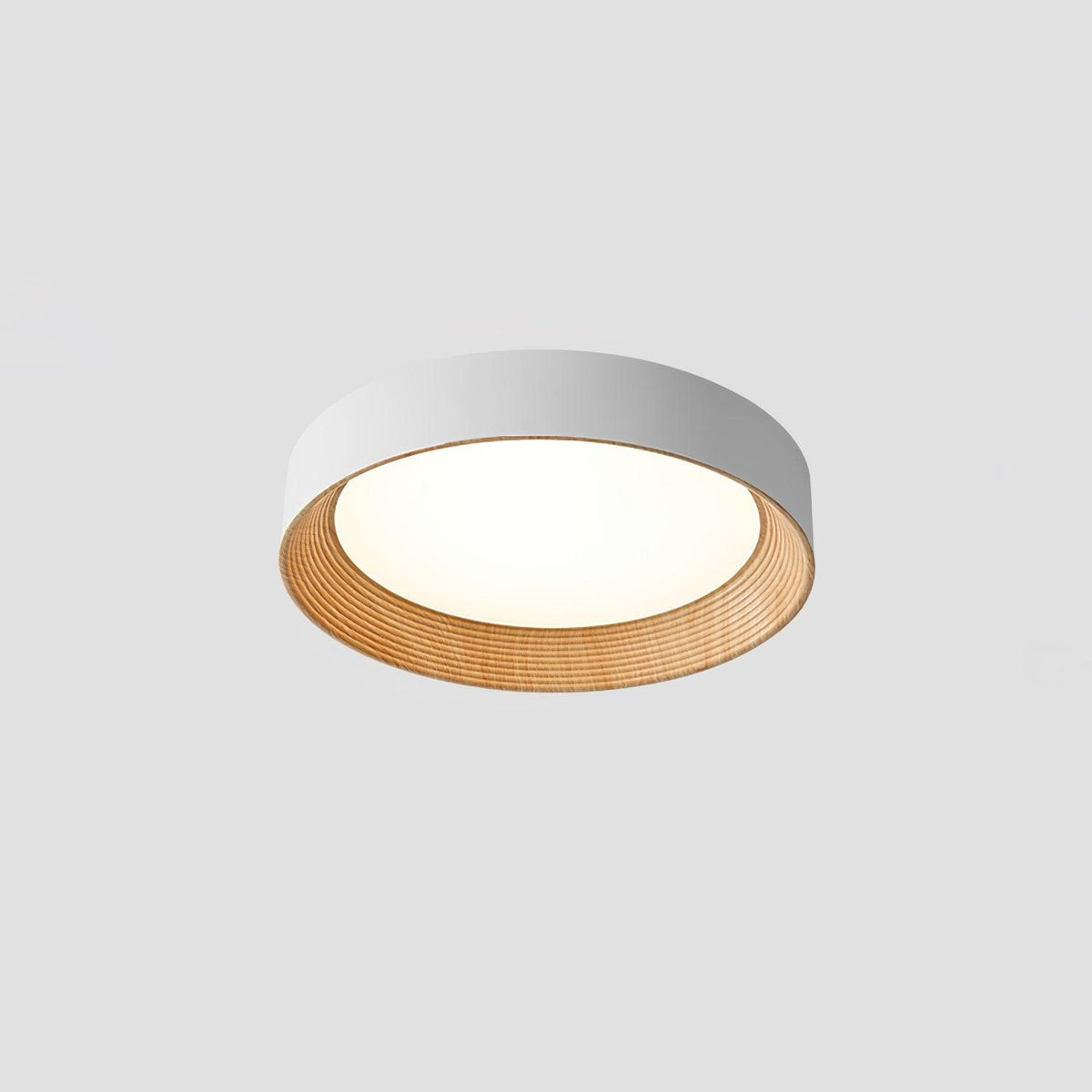 Elvirelle lámpara de techo anillo de madera minimalista regulable