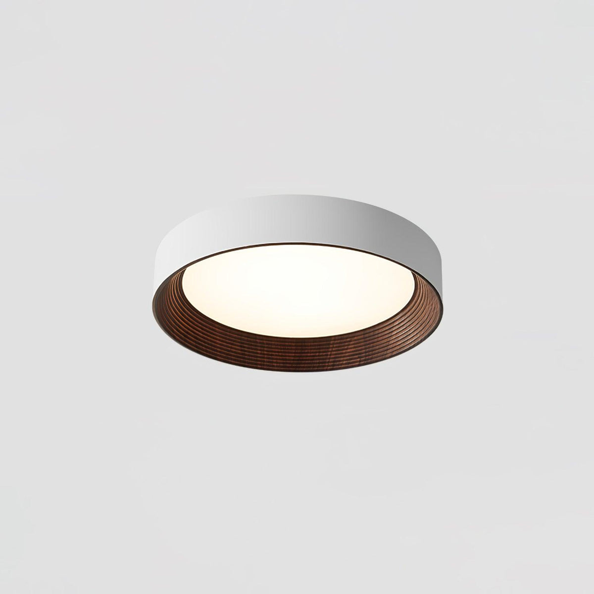 Elvirelle lámpara de techo anillo de madera minimalista regulable
