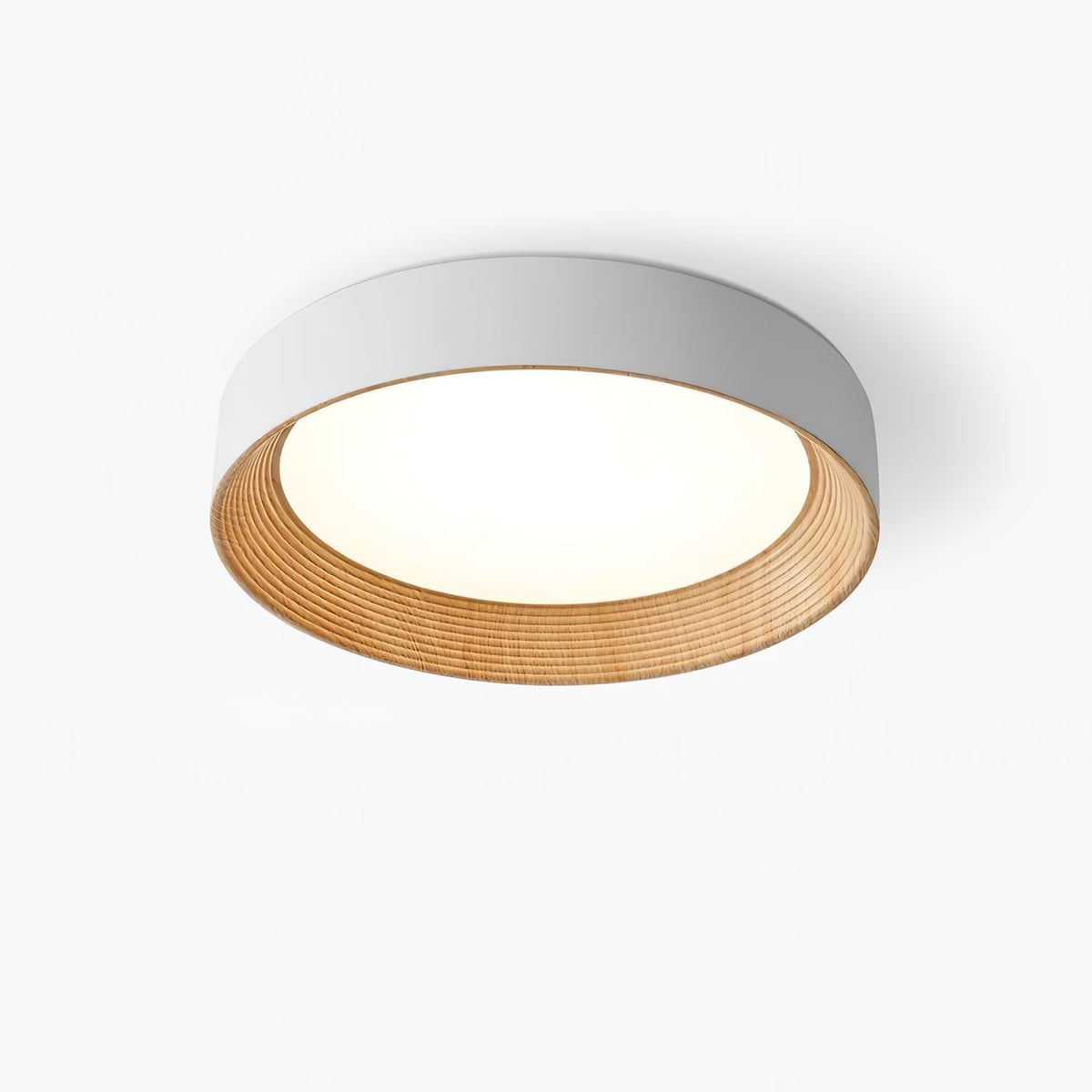 Elvirelle lámpara de techo anillo de madera minimalista regulable
