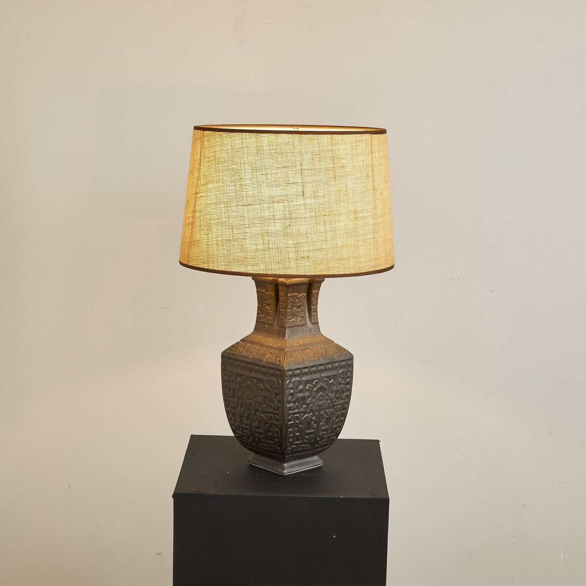 Echo lámpara de mesa vintage de tejido