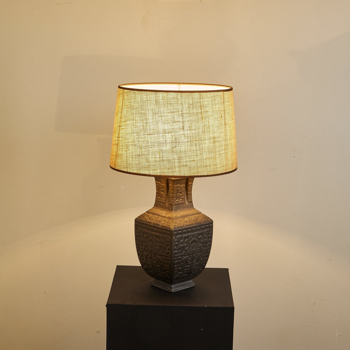 Echo lámpara de mesa vintage de tejido