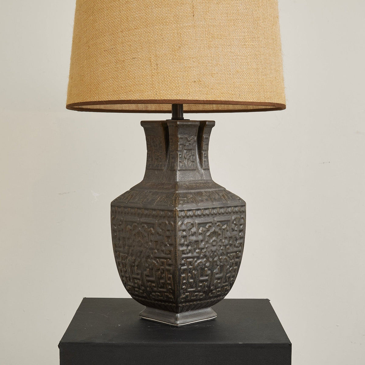 Echo lámpara de mesa vintage de tejido