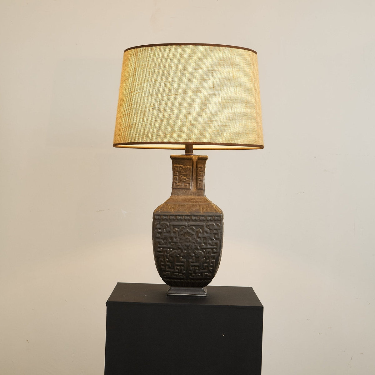 Echo lámpara de mesa vintage de tejido
