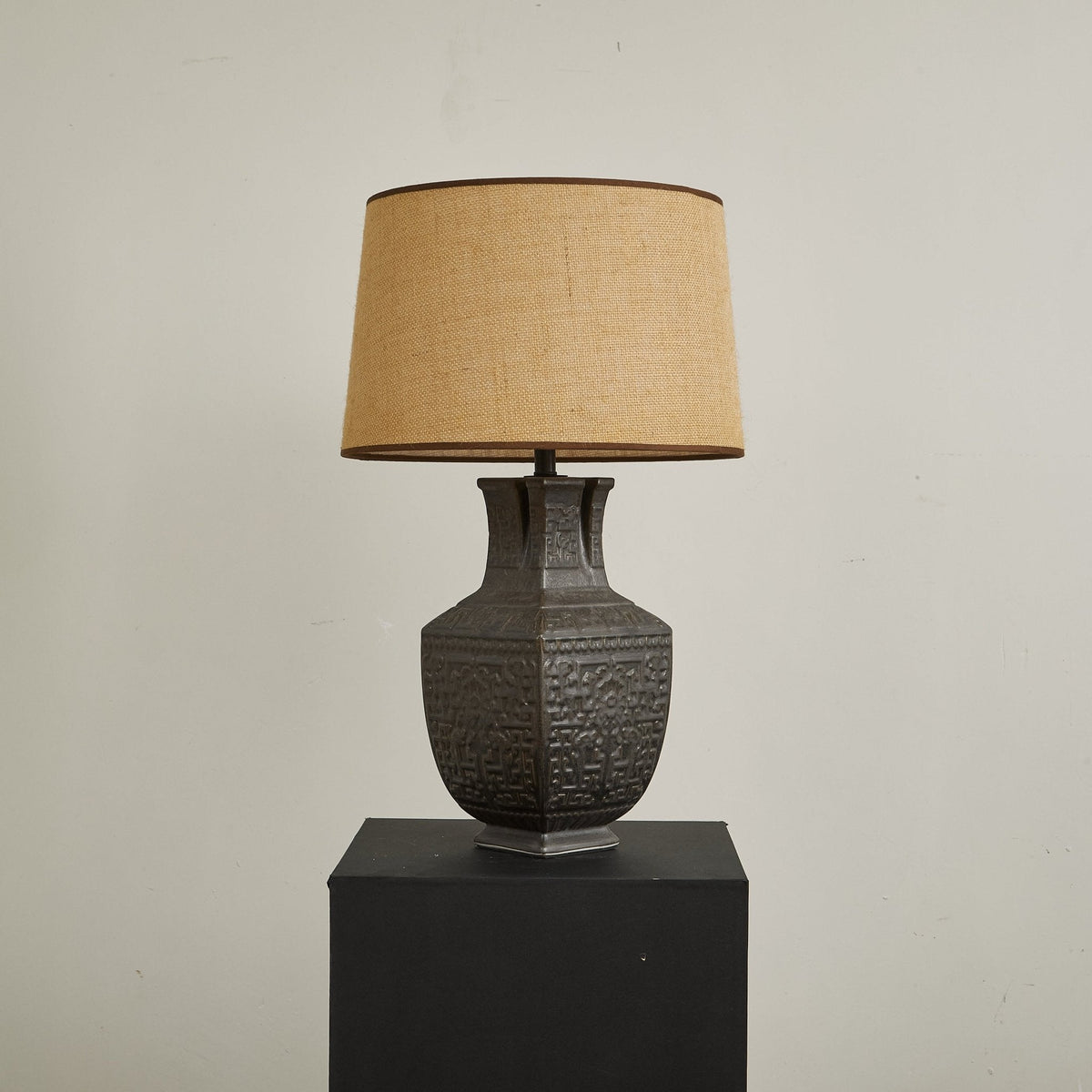 Echo lámpara de mesa vintage de tejido