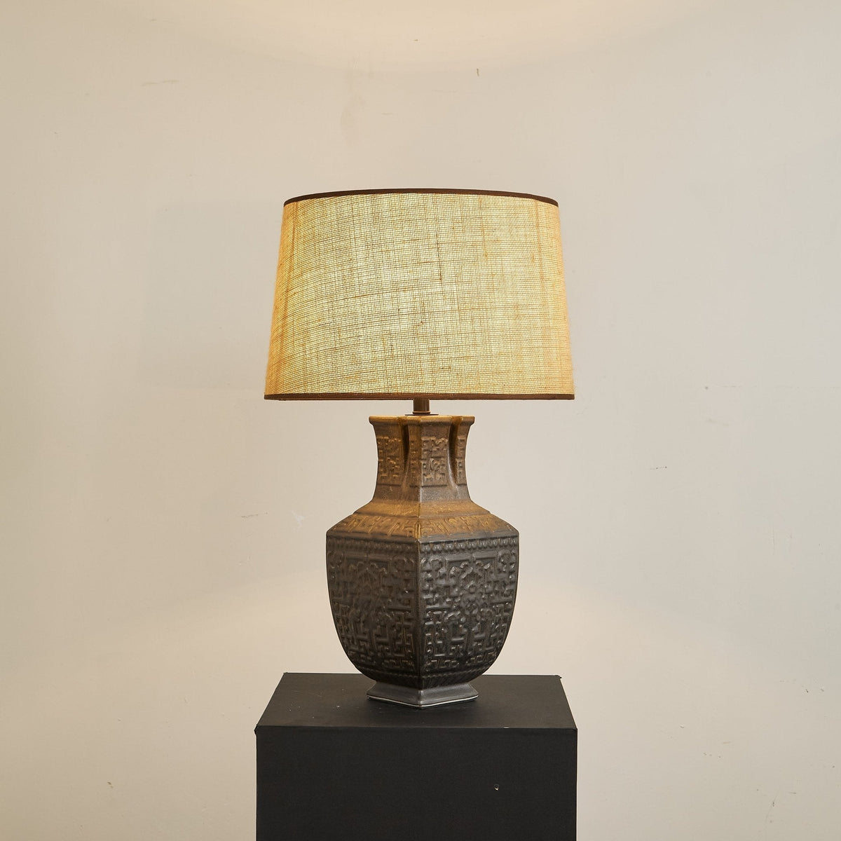 Echo lámpara de mesa vintage de tejido