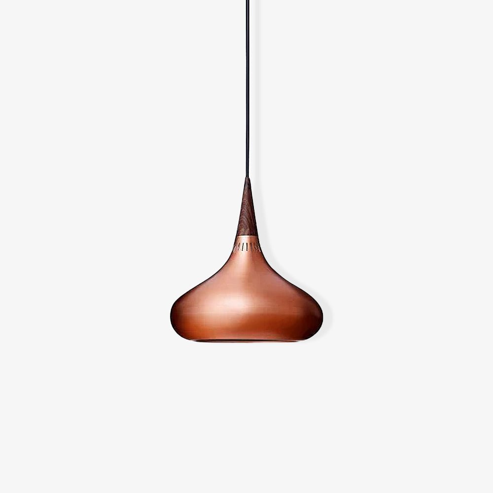 Aelorn lámpara colgante de aluminio y madera industrial