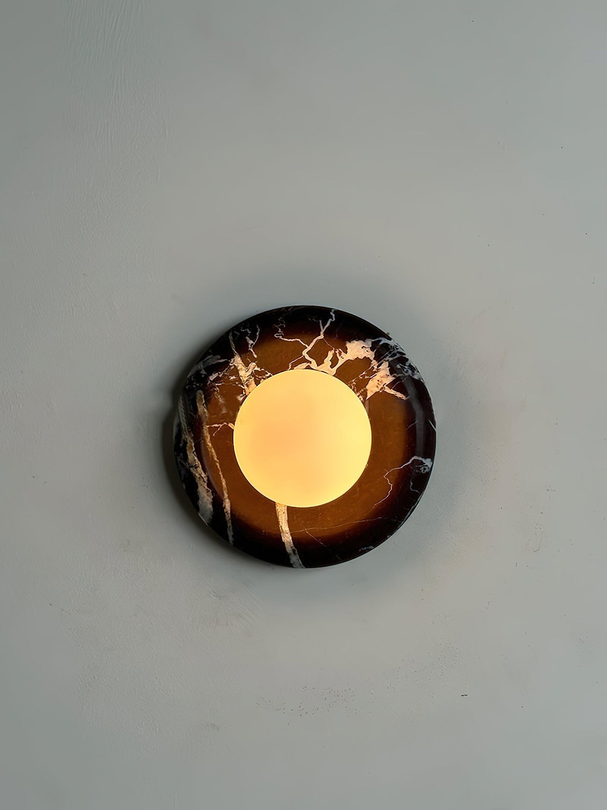 Uzorionis Nórdico Arte Púrpura Oscuro Rojo Cristal Mármol Aplique de pared