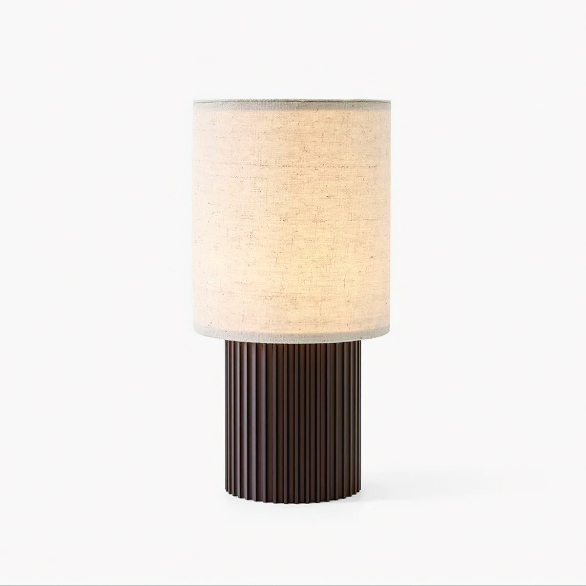 Ripples lámpara de mesa de madera y tejido