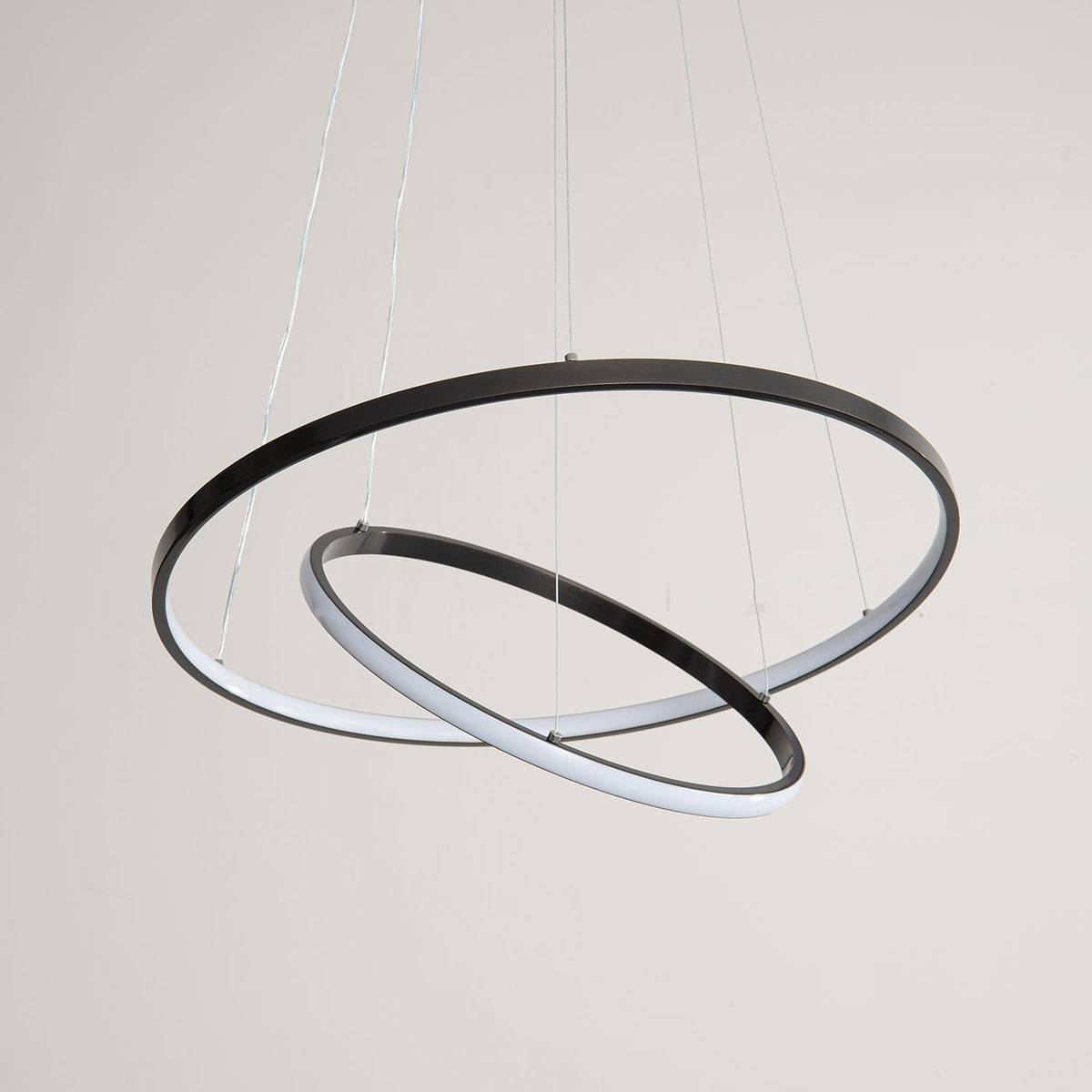 Efrion lámpara de araña moderna minimalista de anillos en latón y plástico