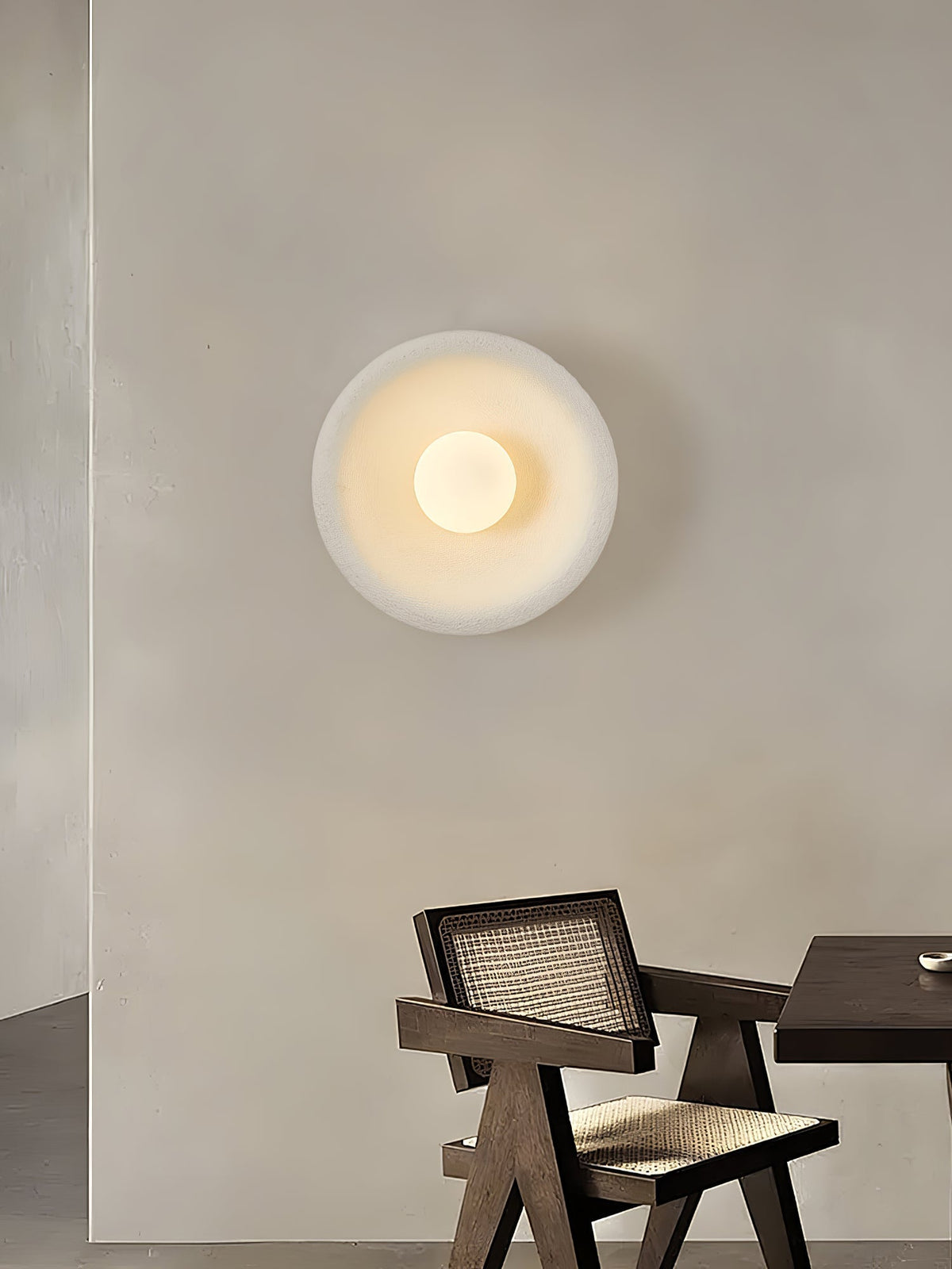 Evvinora aplique de pared moderno minimalista con halo de vidrio