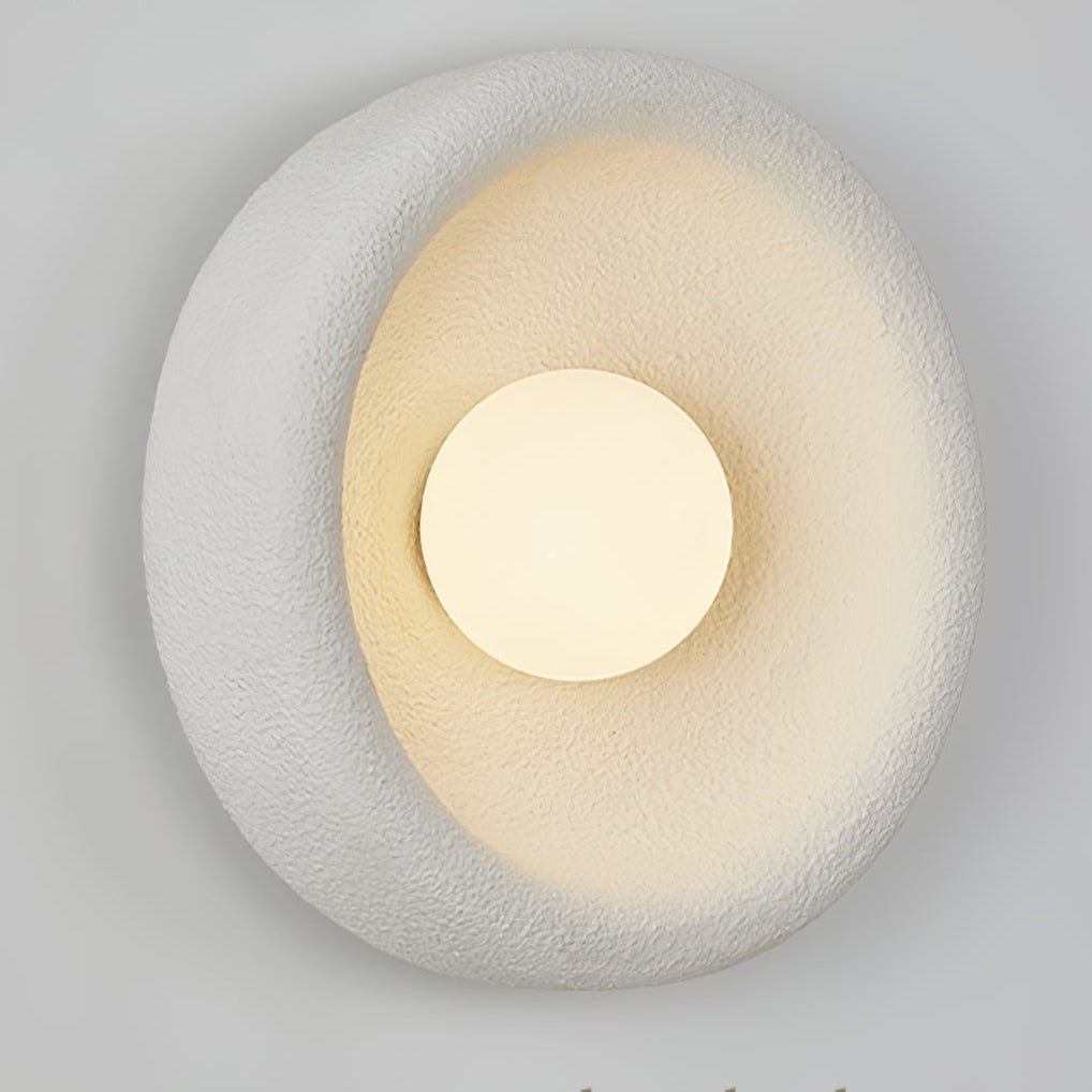Evvinora aplique de pared moderno minimalista con halo de vidrio
