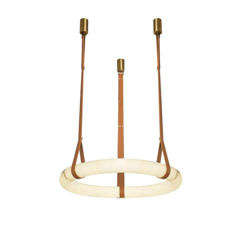 Tarys alabastro lámparas de araña versión con correa de cuero B
