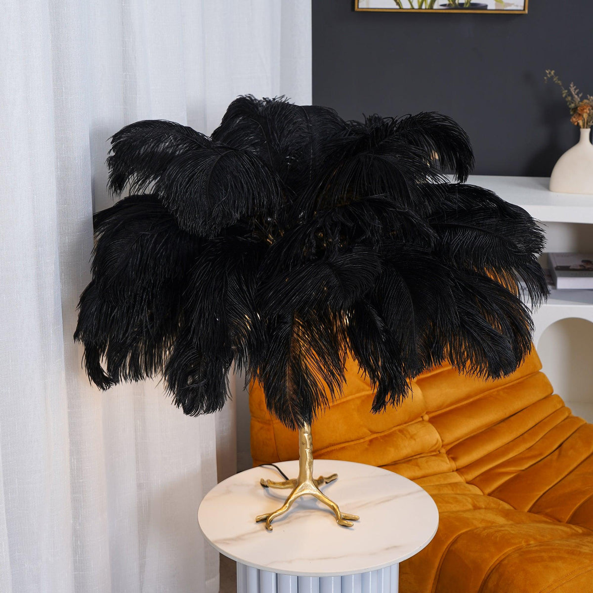 Ostrich lámpara de mesa