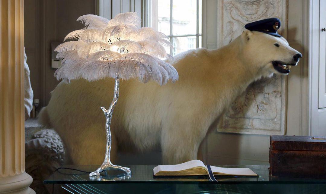 Ostrich lámpara de mesa