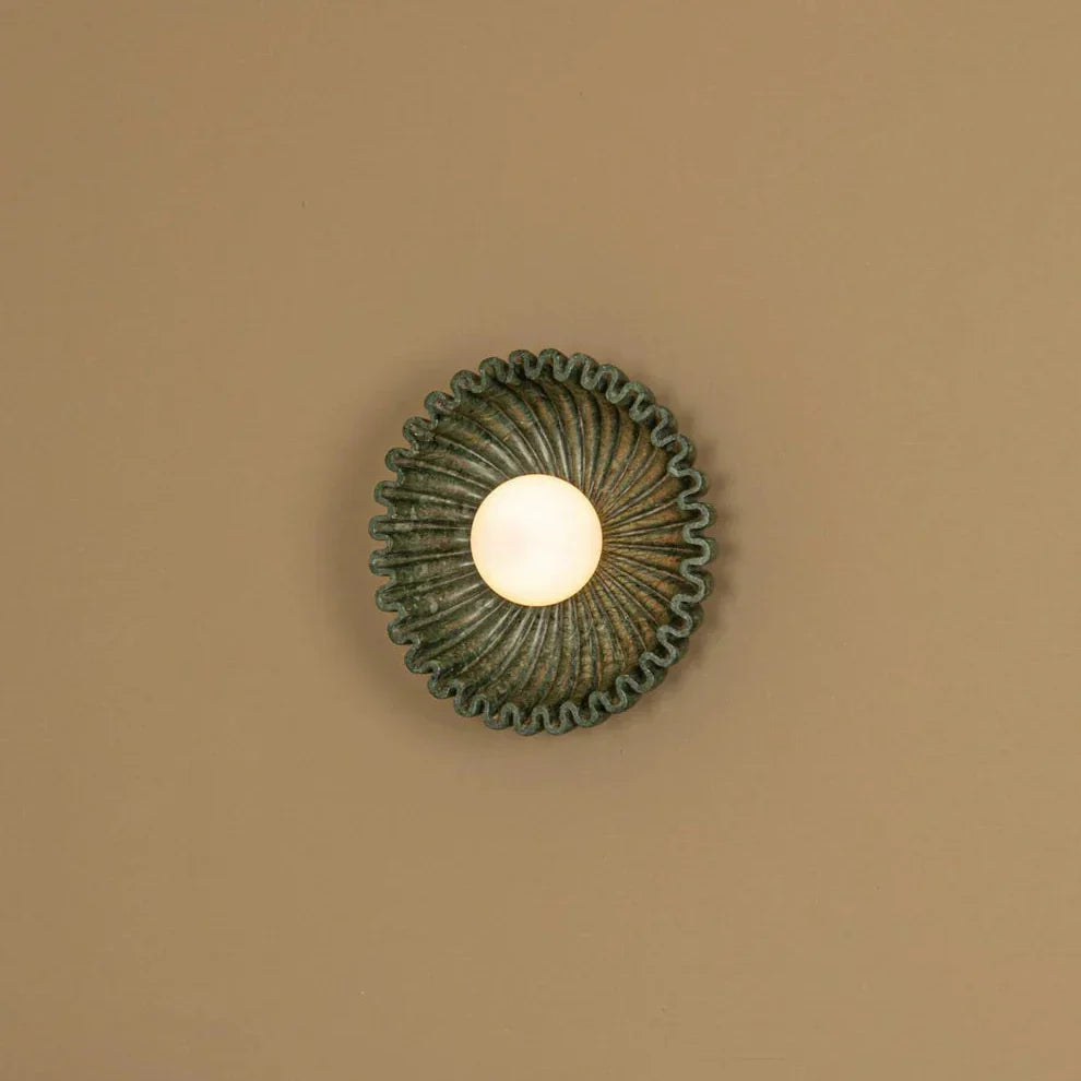 Skyler Unusual Round Marble Glass Wall Lamp