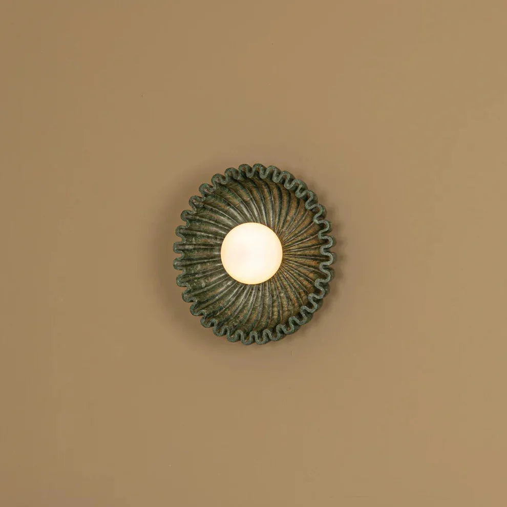 Skyler Unusual Round Marble Glass Wall Lamp