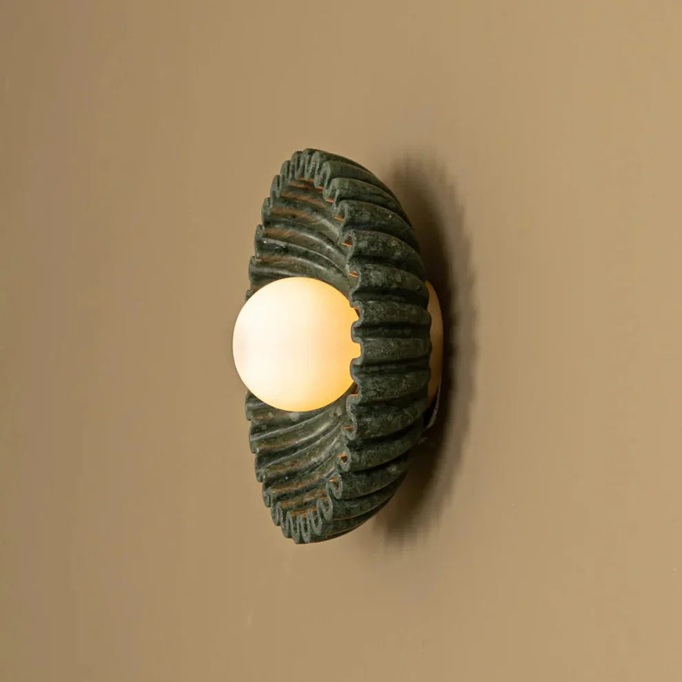 Skyler Unusual Round Marble Glass Wall Lamp