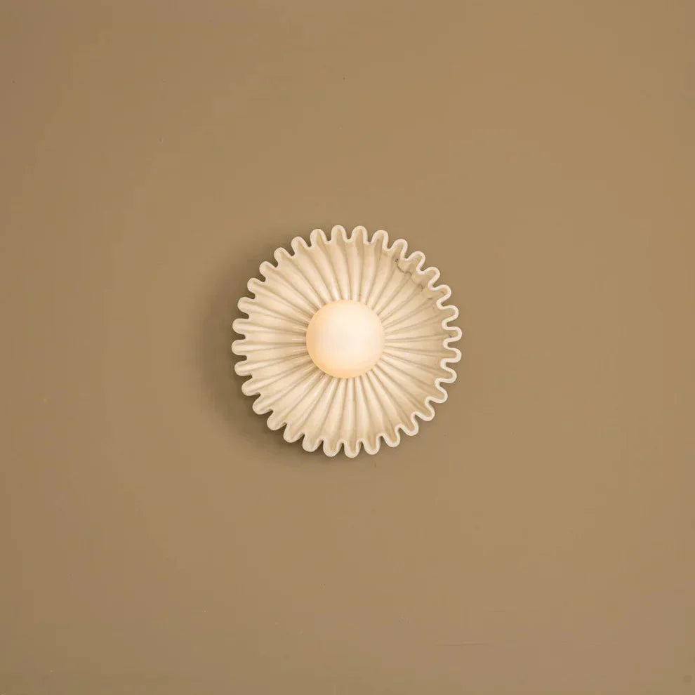 Skyler Unusual Round Marble Glass Wall Lamp