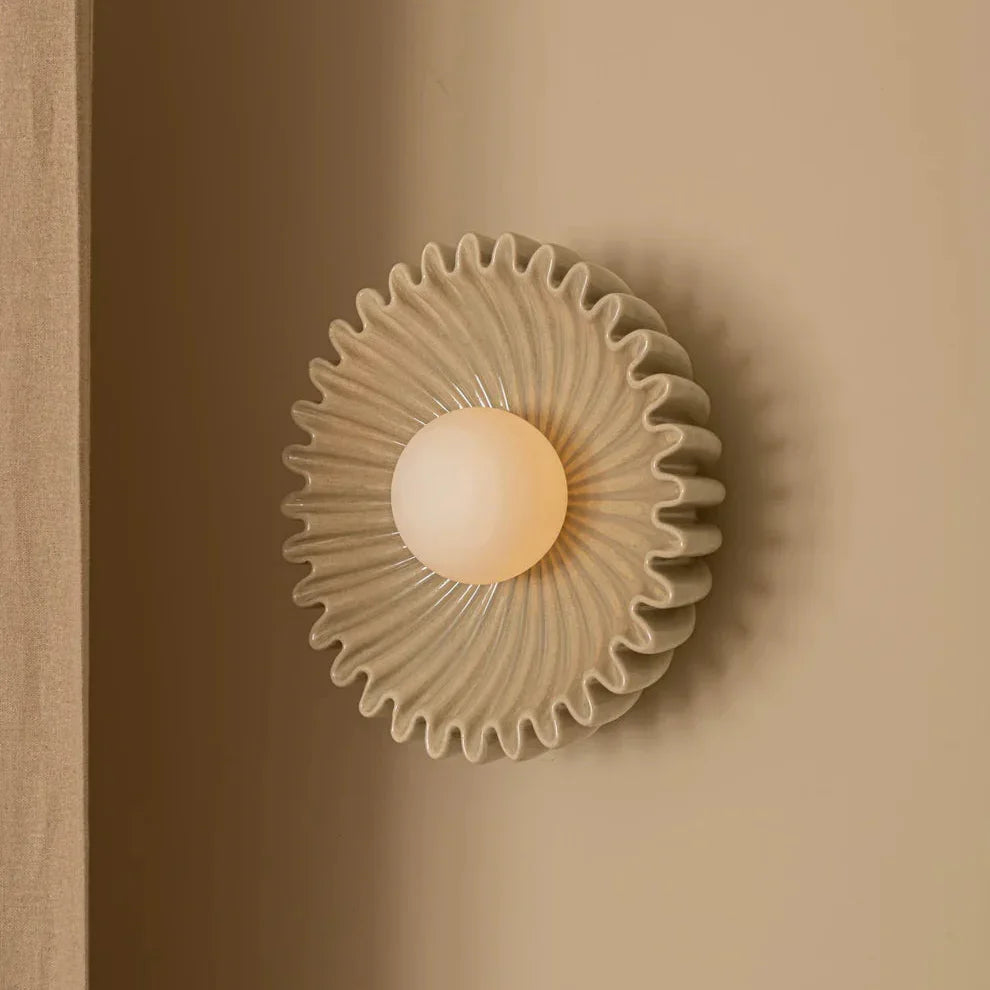 Skyler Unusual Round Marble Glass Wall Lamp