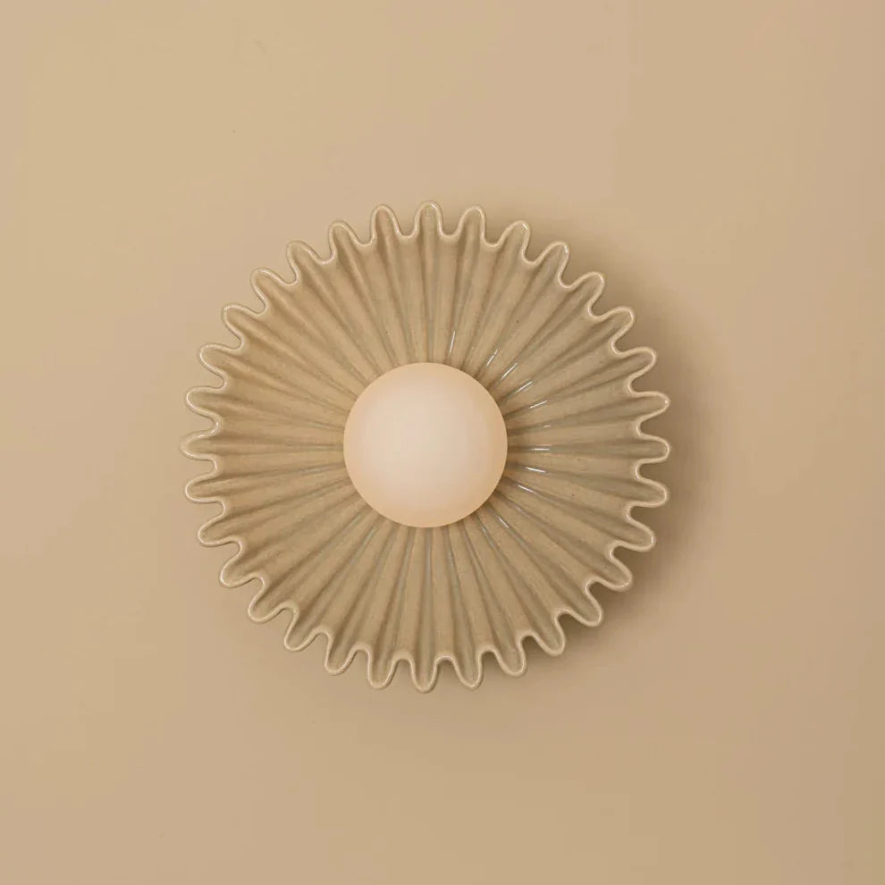 Skyler Unusual Round Marble Glass Wall Lamp