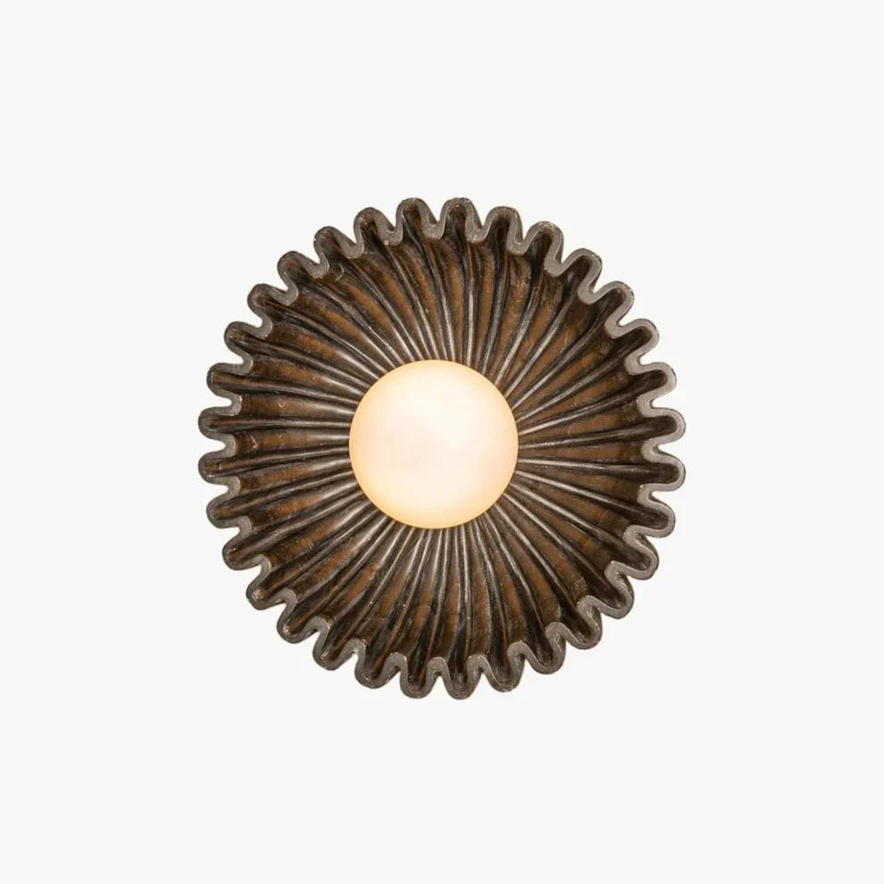 Skyler Unusual Round Marble Glass Wall Lamp