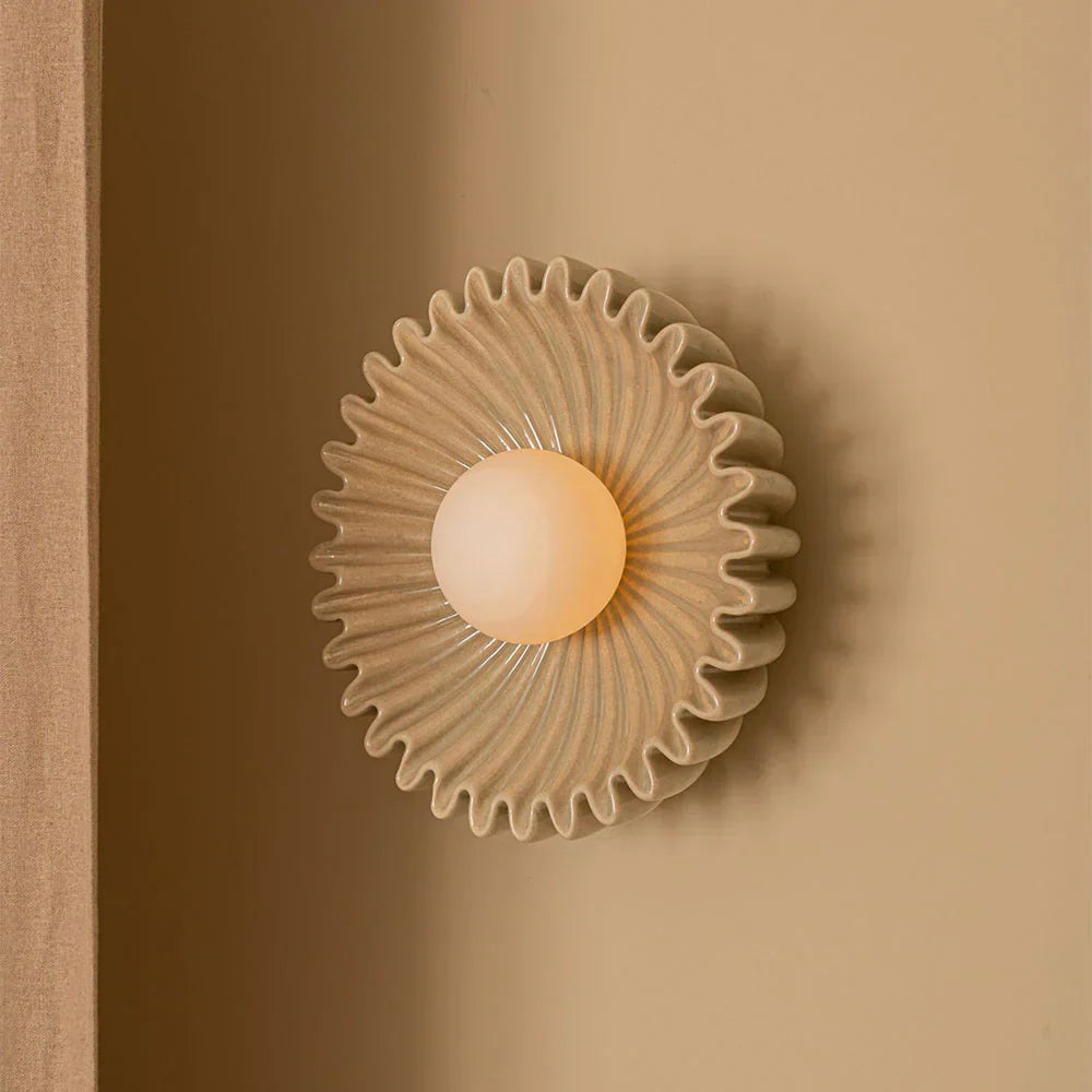 Skyler Unusual Round Marble Glass Wall Lamp