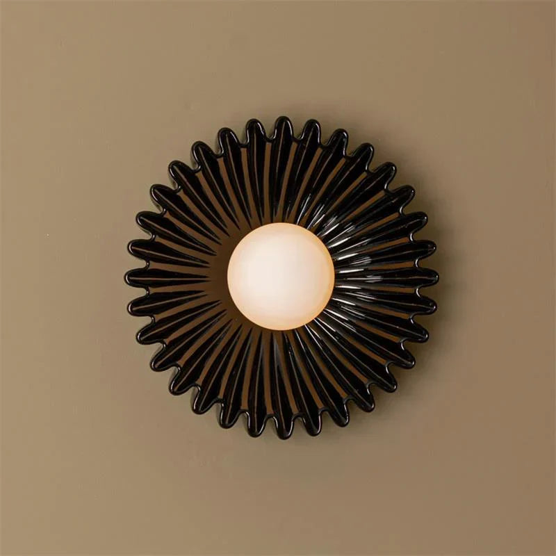 Skyler Unusual Round Marble Glass Wall Lamp