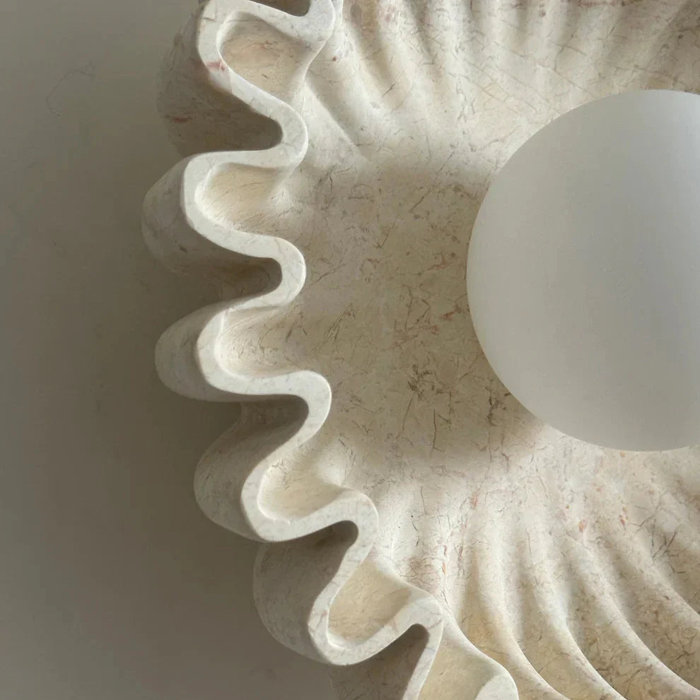 Skyler Unusual Round Marble Glass Wall Lamp