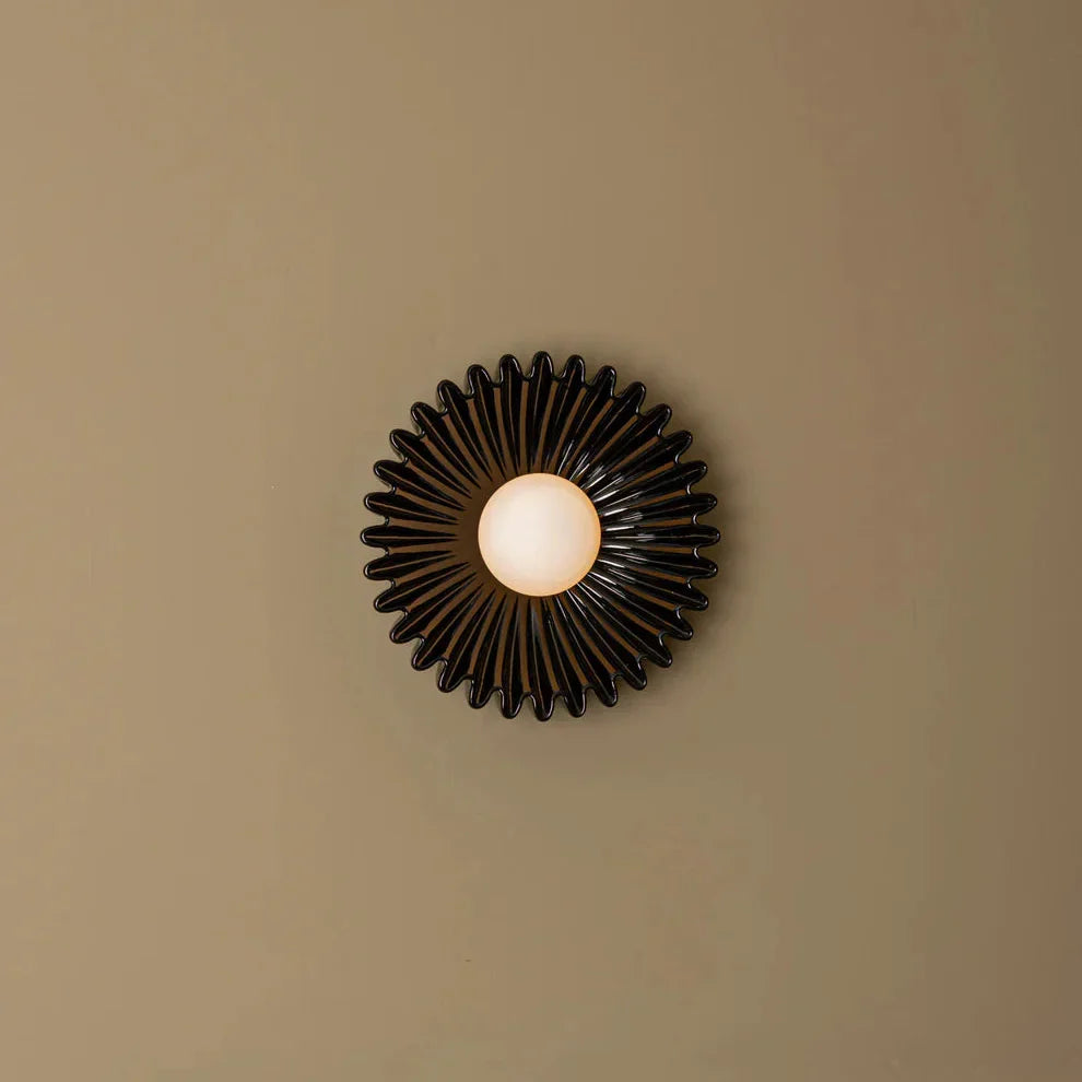 Skyler Unusual Round Marble Glass Wall Lamp
