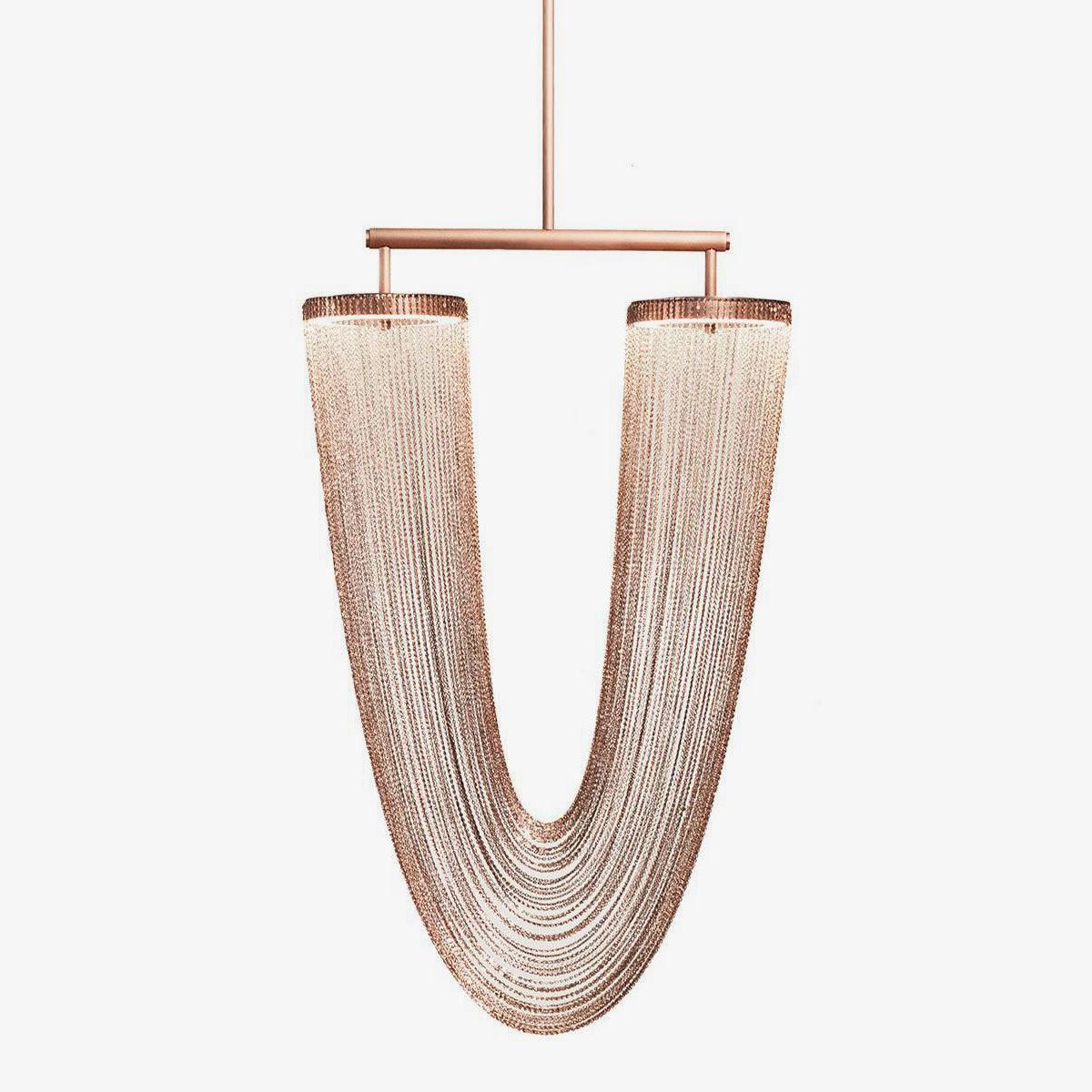 Apsht lámpara colgante de cadena de cobre escultórica moderna