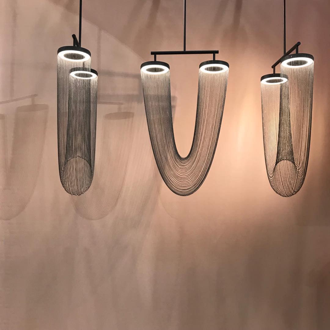 Apsht lámpara colgante de cadena de cobre escultórica moderna