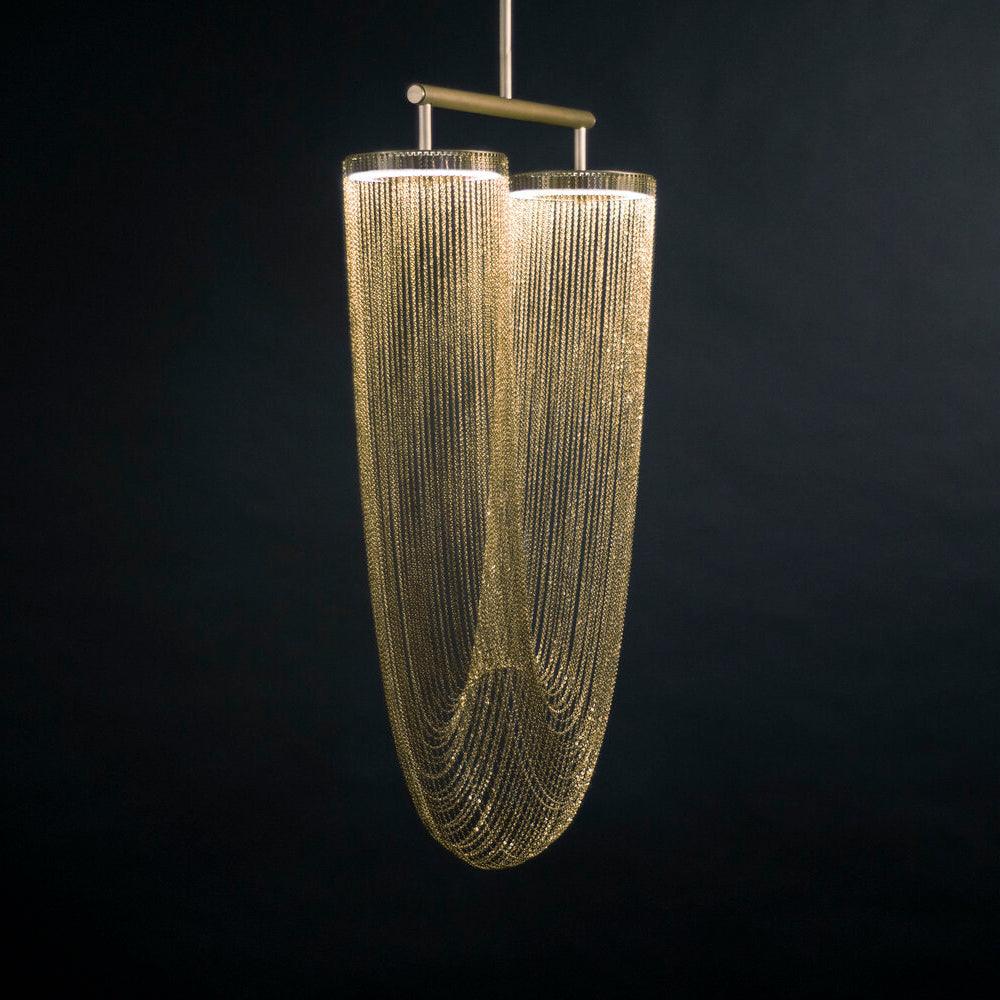 Apsht lámpara colgante de cadena de cobre escultórica moderna
