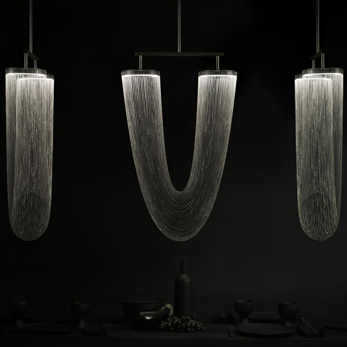Apsht lámpara colgante de cadena de cobre escultórica moderna