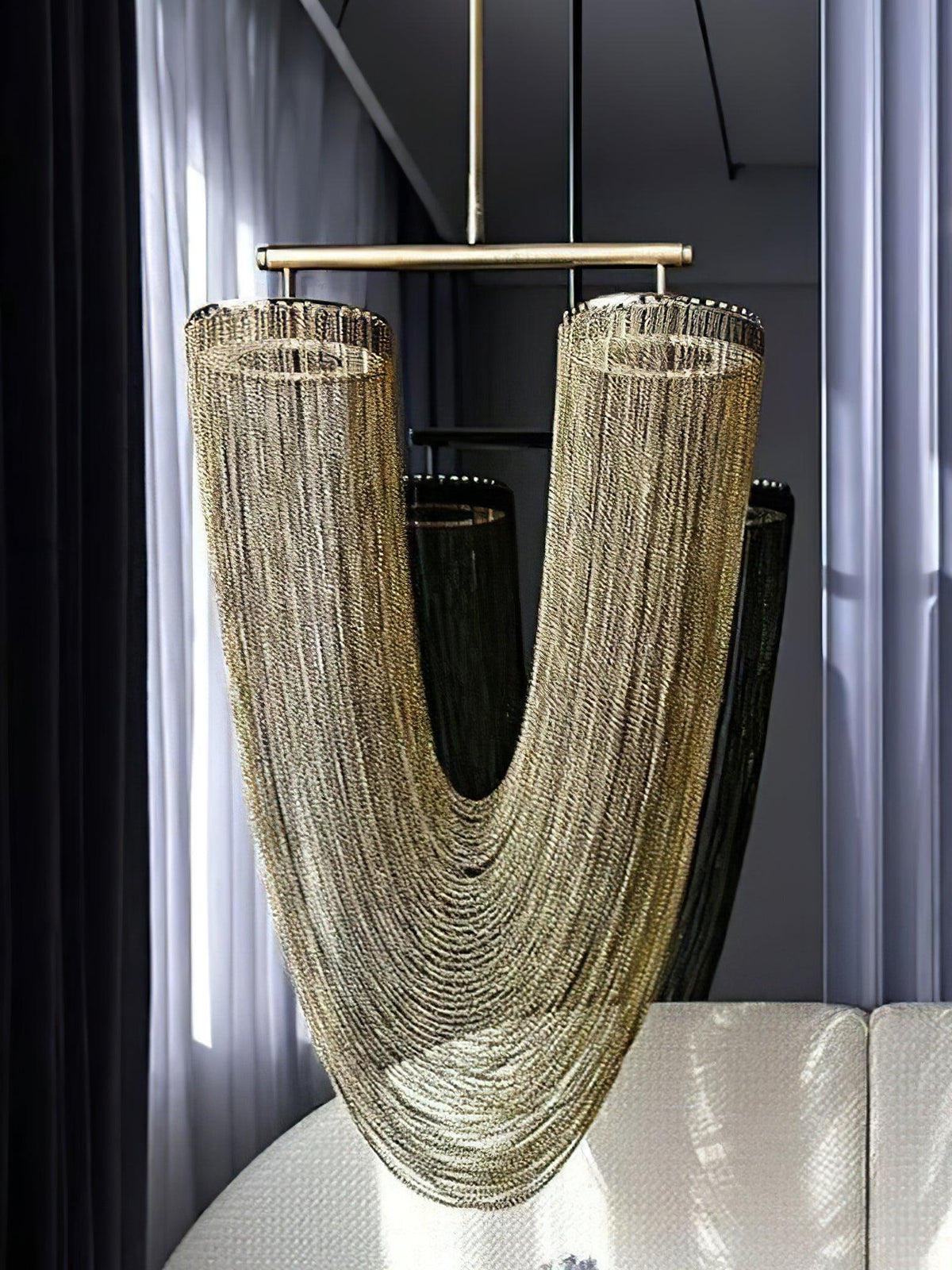 Apsht lámpara colgante de cadena de cobre escultórica moderna