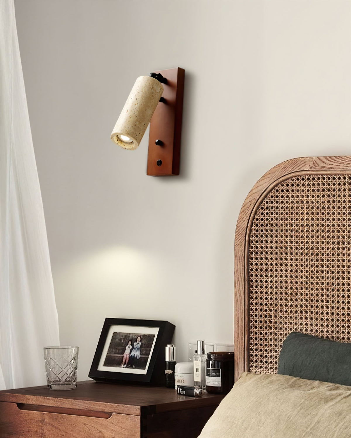 Noririse aplique de pared travertino amarillo madera