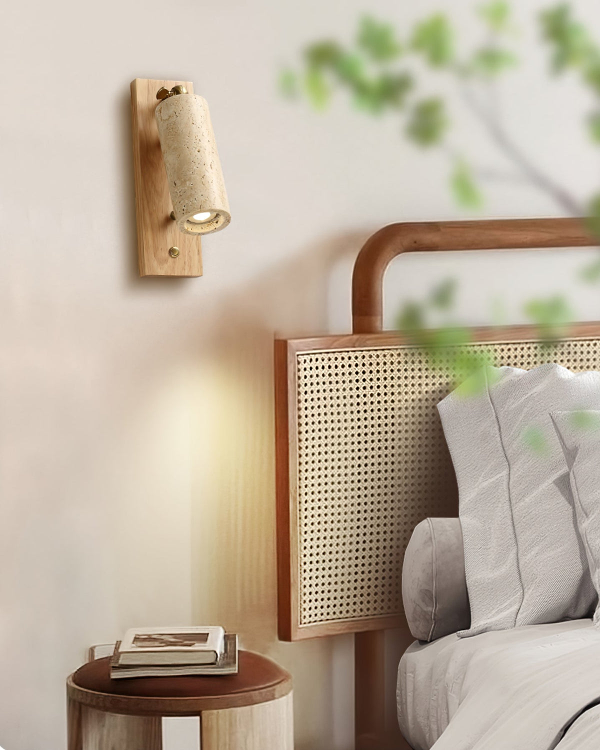 Noririse aplique de pared travertino amarillo madera