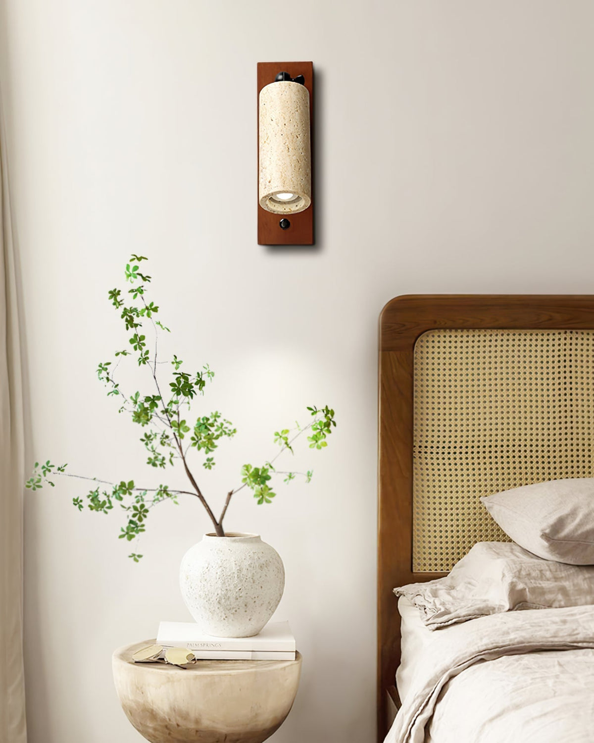Noririse aplique de pared travertino amarillo madera