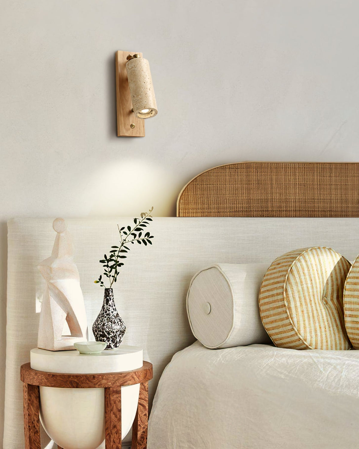 Noririse aplique de pared travertino amarillo madera