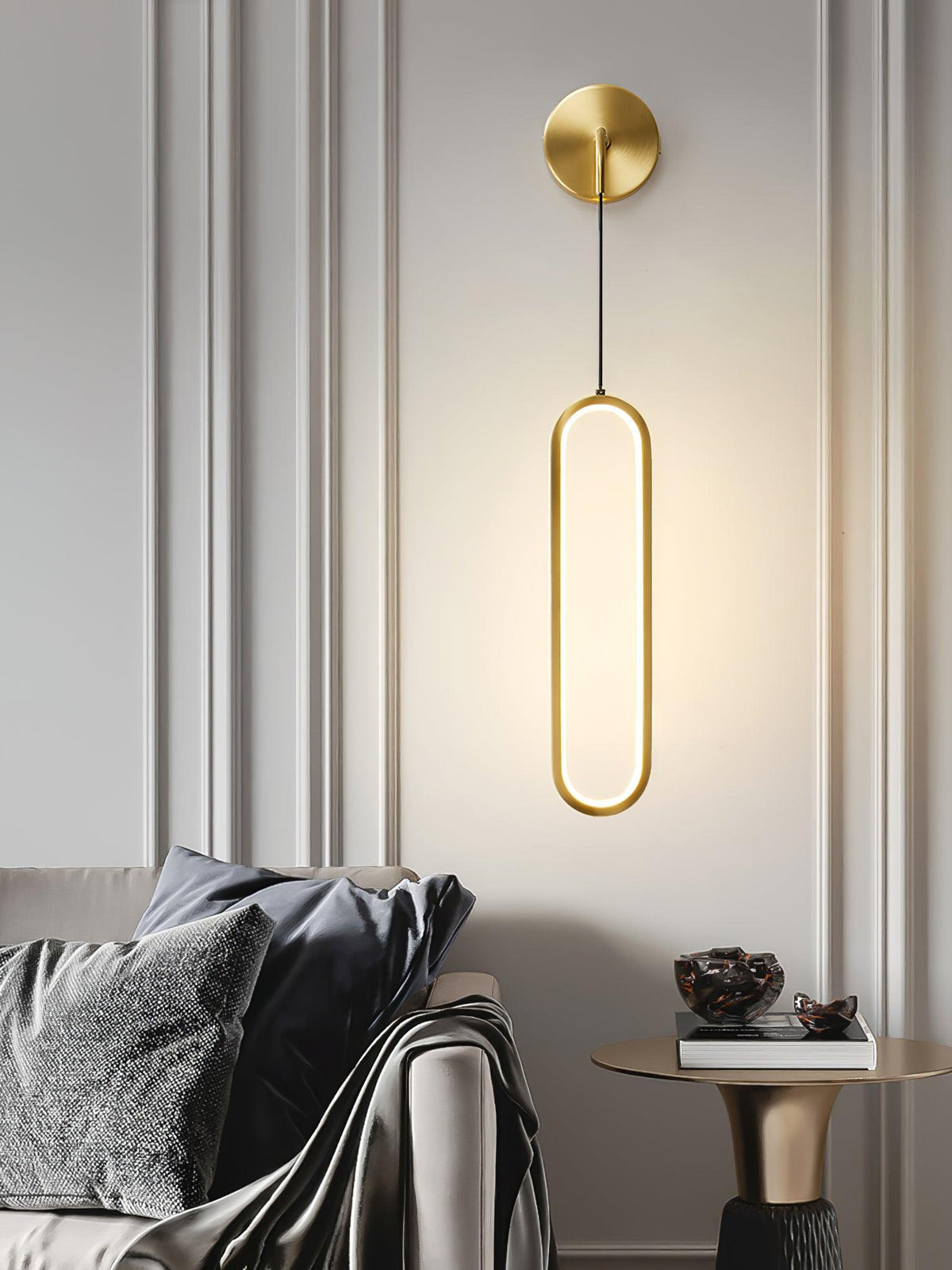 Solisenne aplique de pared LED de latón