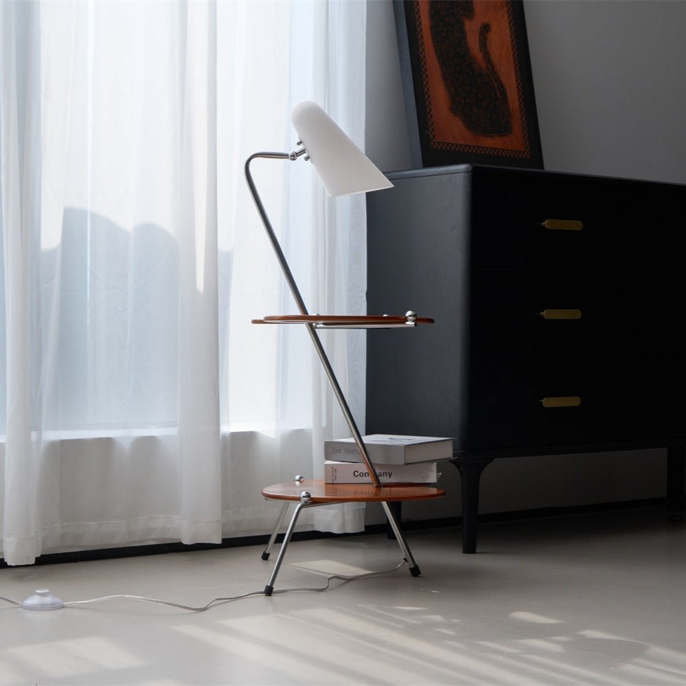 Vaughn lámpara de pie moderna de madera Vaughan