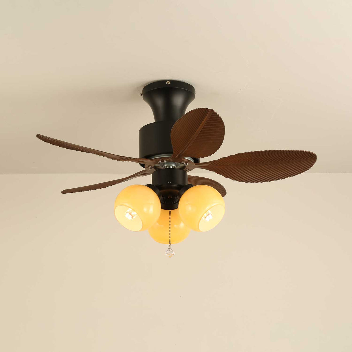 Althea ventilador de techo con luz Vintage de madera