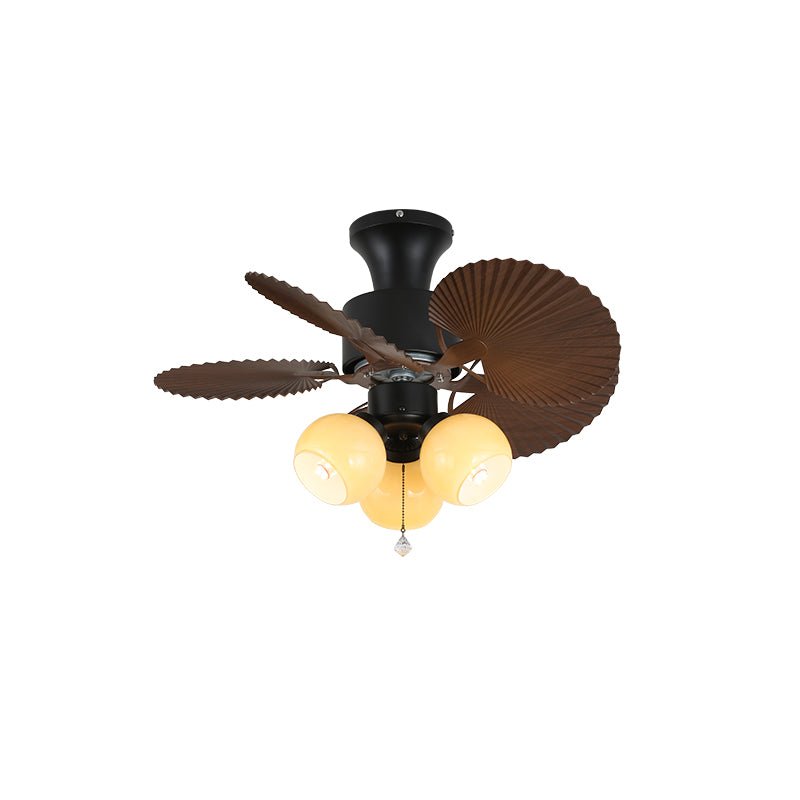 Celoine ventilador de techo con luz Tropical de vidrio